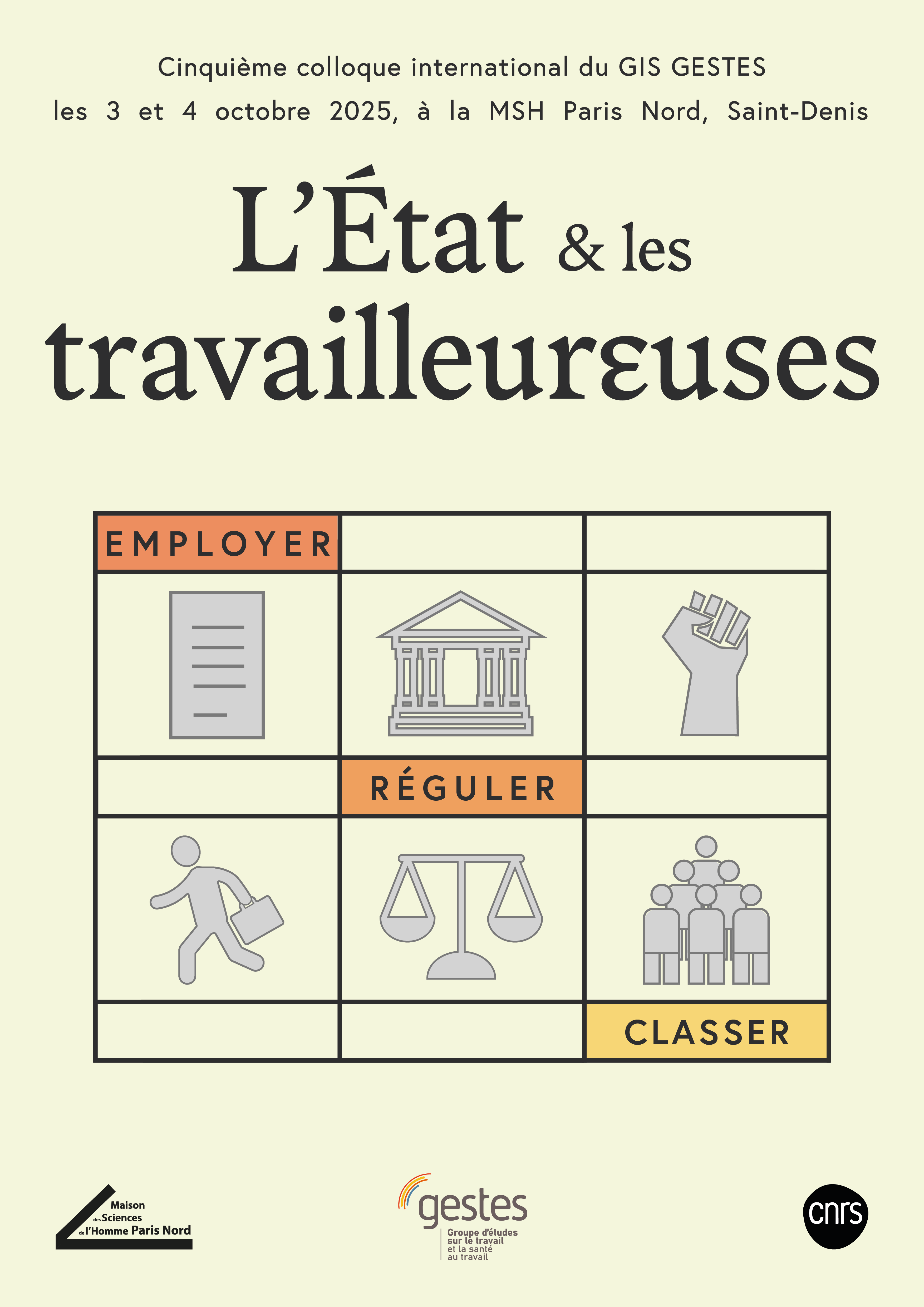 Affiche Colloque L'État & les travailleur·euses